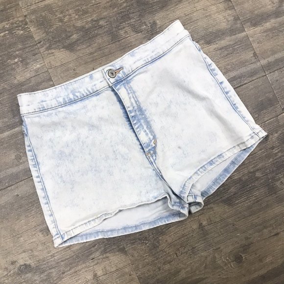 Abercrombie & Fitch Shorts Women‎ Size 8 Denim W29 Acid Wash - Picture 2 of 9